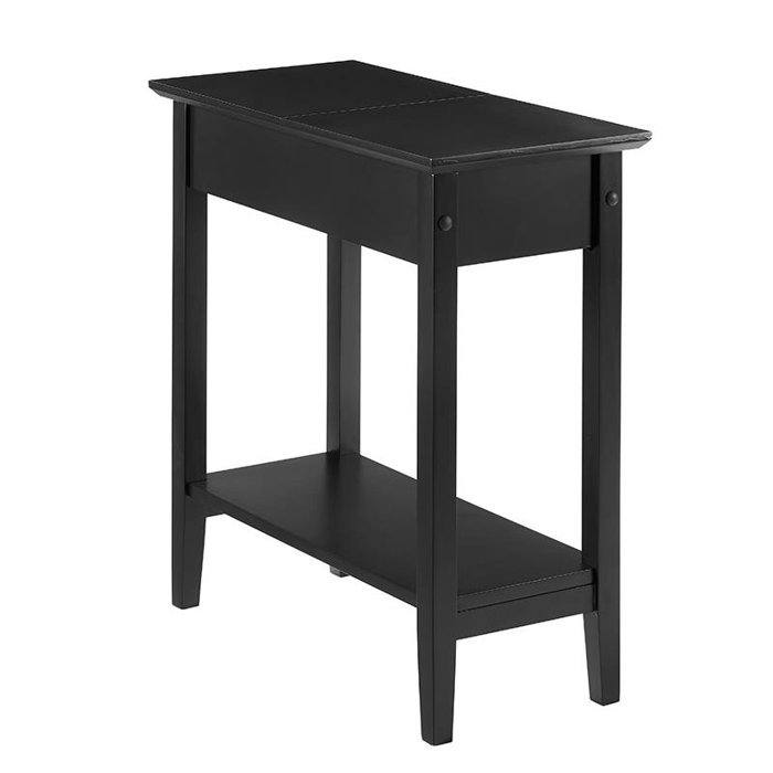 Winston Porter Galnares 24" Tall End Table with Storage, Flip Top